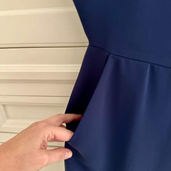 Nicole Miller Navy Midi dress with pockets - Picture 3 of 5